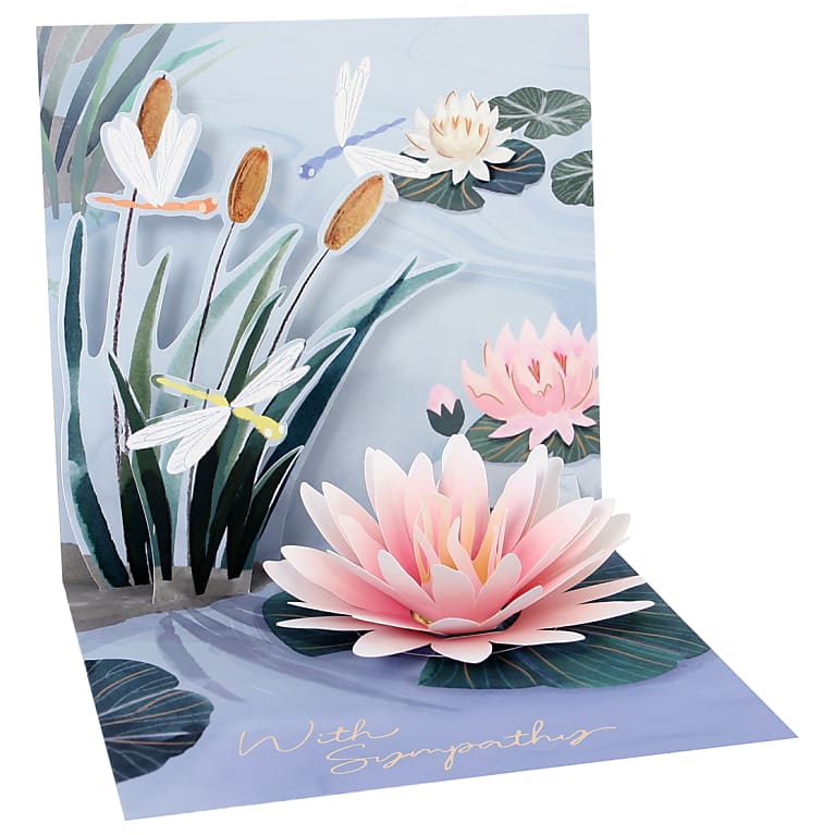 Peace Lily Plant & Sympathy Pop Up Card