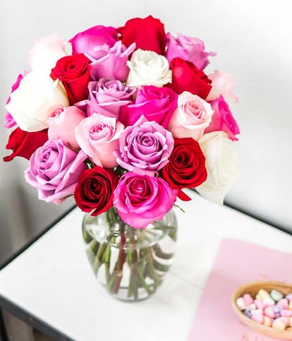 One Dozen Romantic Roses