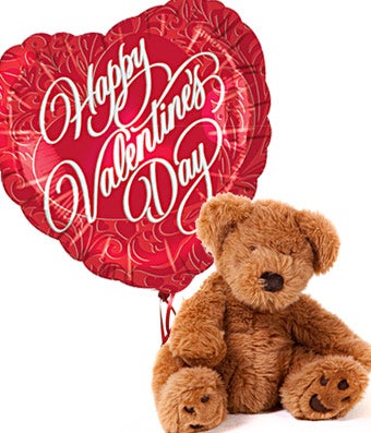 Valentine&#39;s Day Bear and Balloon