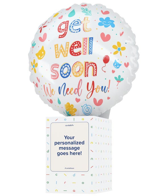 Get Well Soon Surprise Balloon