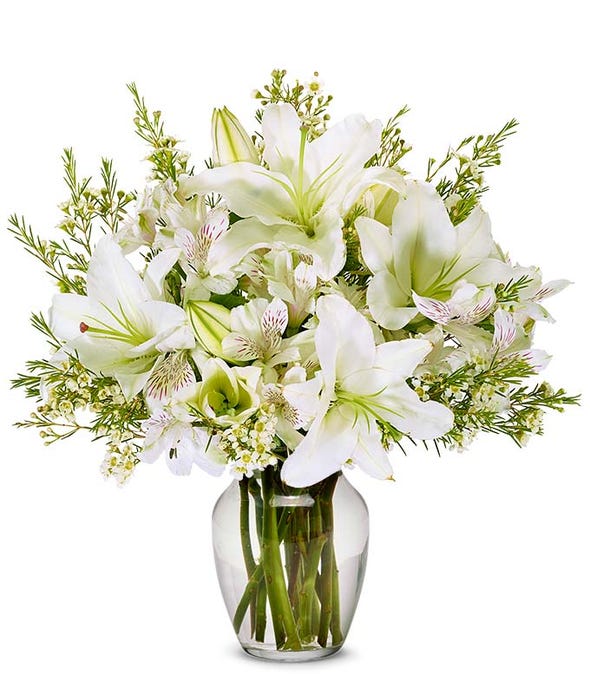 Sympathy Lily Flower Bouquet